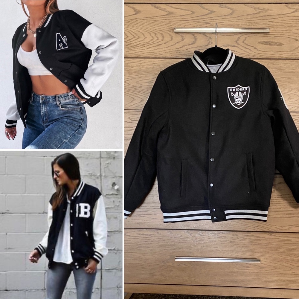 NFL Las Vegas Raiders Varsity Jacket.  NWT.